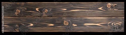 Dark stained wood planks, horizontally arranged, showing rich grain and knots