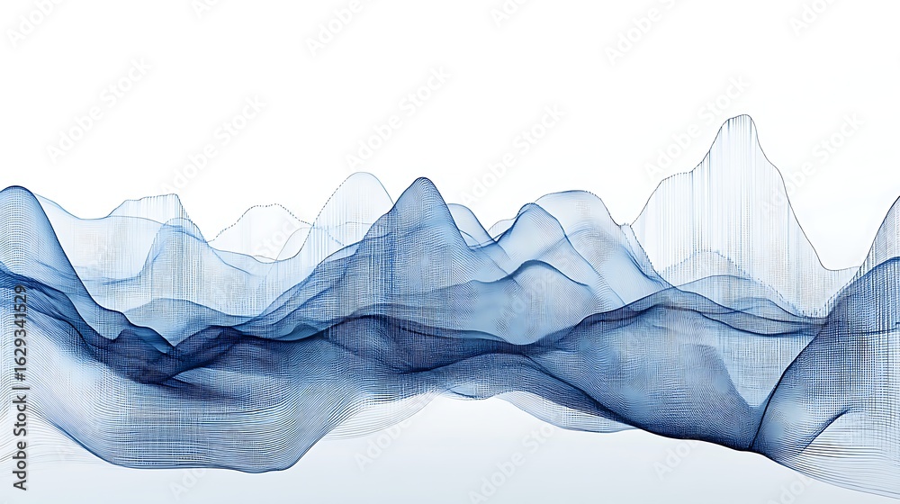 Obraz premium Abstract blue mountain landscape design