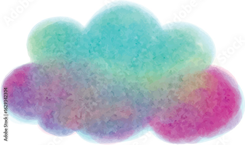 Colorful Pastel Clouds Background Dreamy Sky Aesthetic Vector Illustration