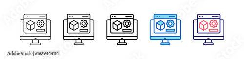 Cad Icon In 5 Different Styles Set Collection.   