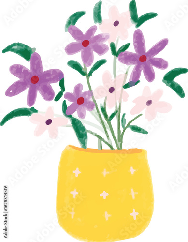 Botanical flower and trees illustration  Vector