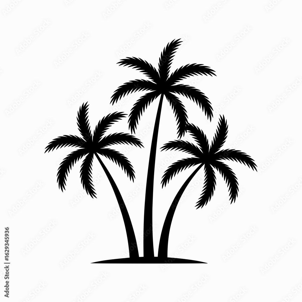 Obraz premium set of palm trees