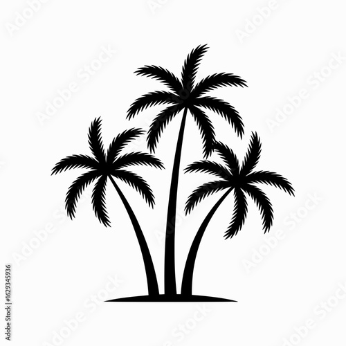 set of palm trees