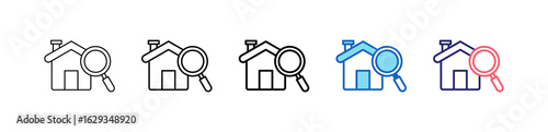 Inspection Icon In 5 Different Styles Set Collection.   