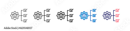 Management Icon In 5 Different Styles Set Collection.   