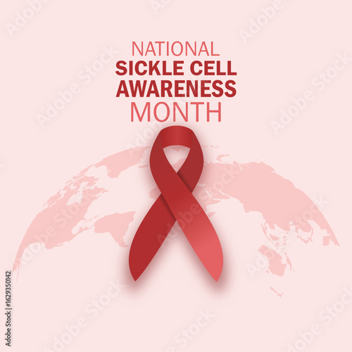 Vector graphic of National Sickle Cell Awareness Month for National Sickle Cell Awareness Month celebration.