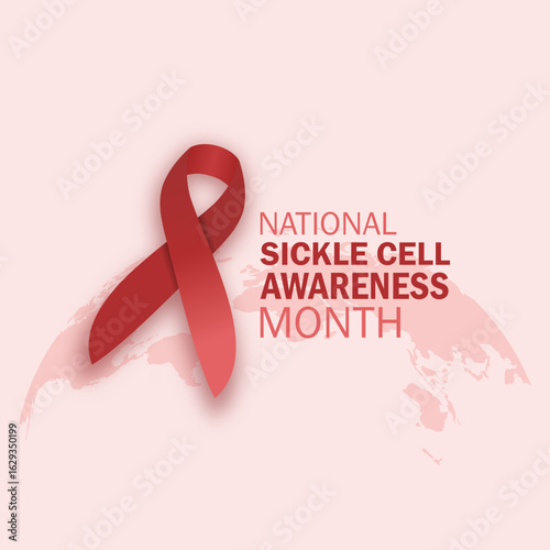 Vector graphic of National Sickle Cell Awareness Month for National Sickle Cell Awareness Month celebration.