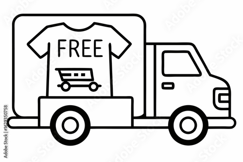 Vector icon of a heavy industrial forklift truck used for cargo delivery and transportation