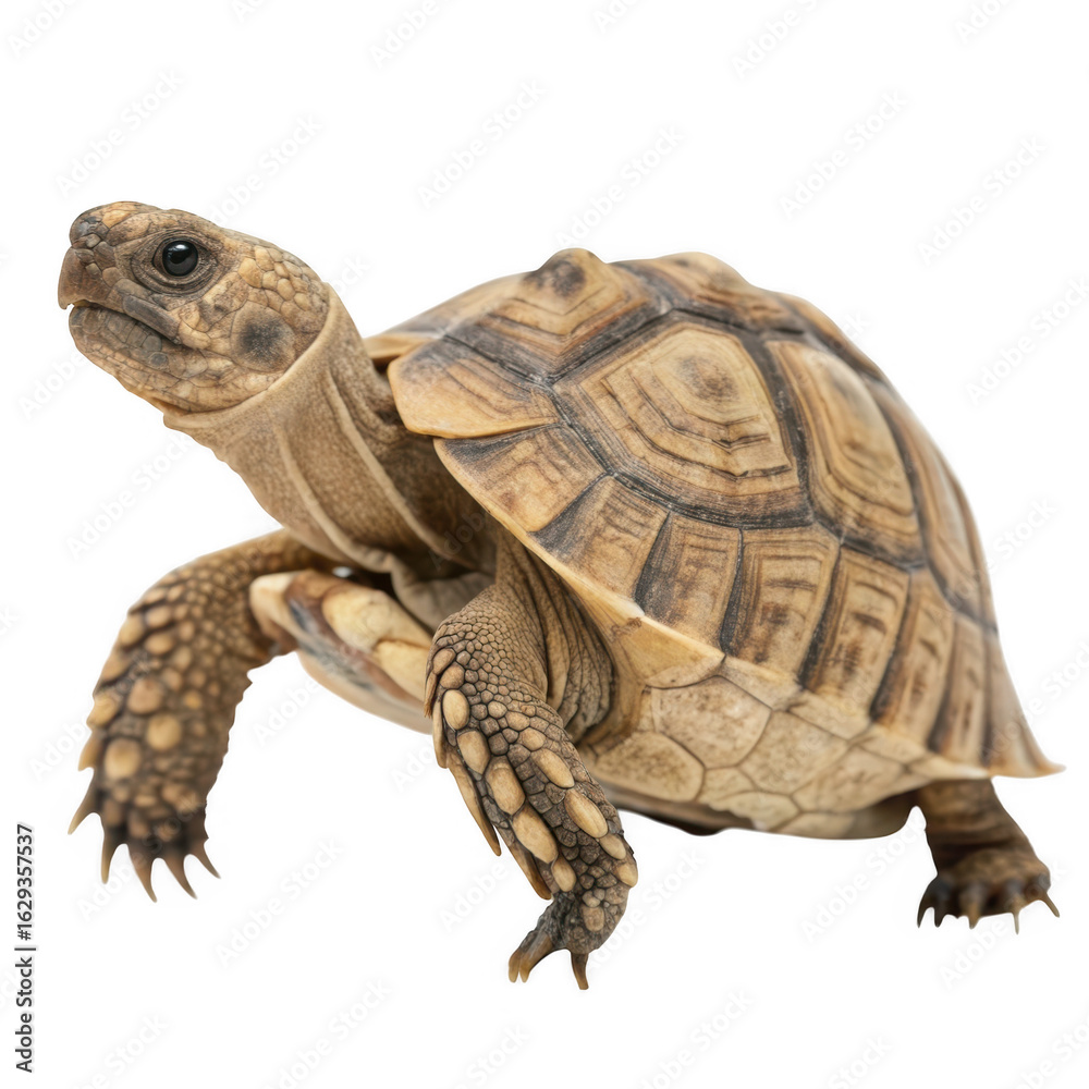 Obraz premium Tortoise walking isolated on transparent background