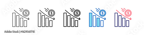Lose Icon In 5 Different Styles Set Collection.   