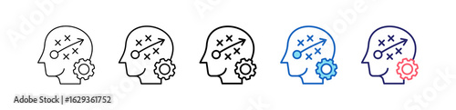 Strategy Icon In 5 Different Styles Set Collection.   