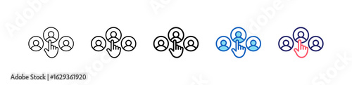 Choose Icon In 5 Different Styles Set Collection.   