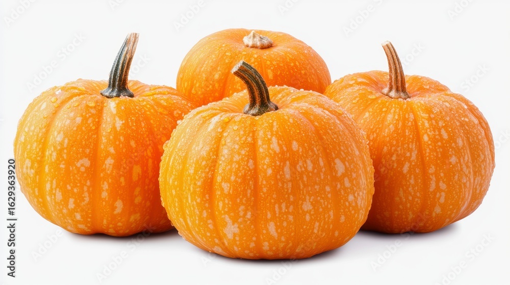 Fototapeta premium Fresh Orange Pumpkins with Unique Texture for Autumn Decoration