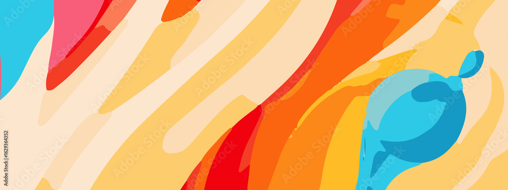 Fototapeta premium Colorful Abstract Wallpaper Design Featuring Dynamic Swirls, Vivid Blends, and Fluid Gradient Patterns for Modern Digital Displays. Vibrant Multicolor Abstract Background with Artistic Flowing Pattern
