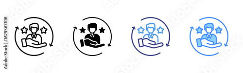 Loyal Customer icon set multiple style collection