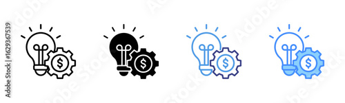 Innovation icon set multiple style collection