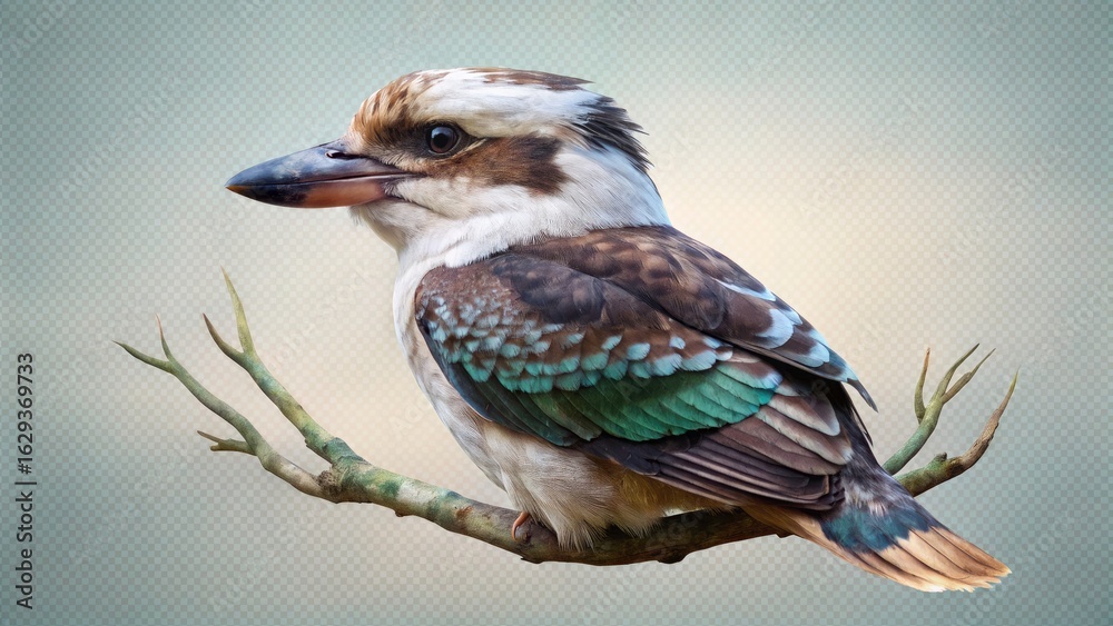 Obraz premium Kookaburra Double Exposure Photography: Artistic Bird Images, PNG, High Resolution, Wildlife Photography, Nature Backgrounds, Australian Bird, PNG Images, Bird Photos