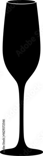 Silhouette of a Wine Glass Elegant Simplicity Depicted in Black and White Creates a Striking Visual Impression Classic Design for Connoisseurs
