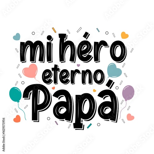 Spanish father's day deisgn greeting cards