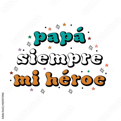 Spanish father's day deisgn greeting cards