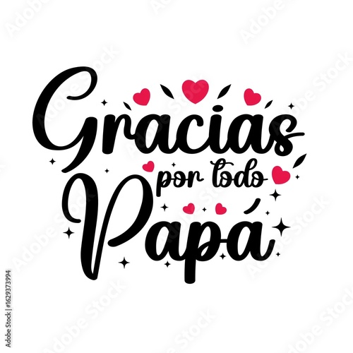 Spanish father's day deisgn greeting cards