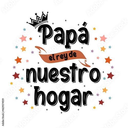 Spanish father's day deisgn greeting cards
