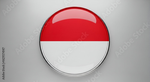 Free Download Circular Representation of the Indonesian Flag in Red and White with a Smooth Background for National Independence Day Celebration - GFXLoad