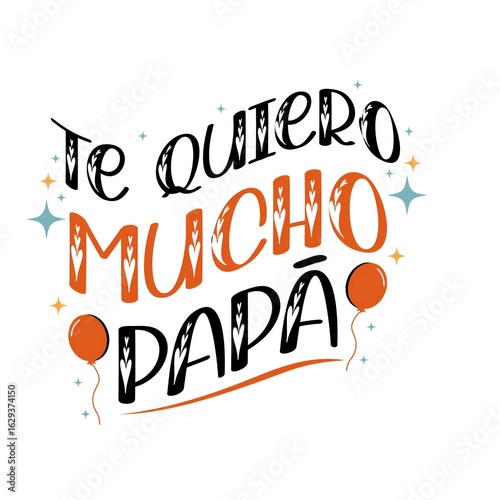 Spanish father's day deisgn greeting cards