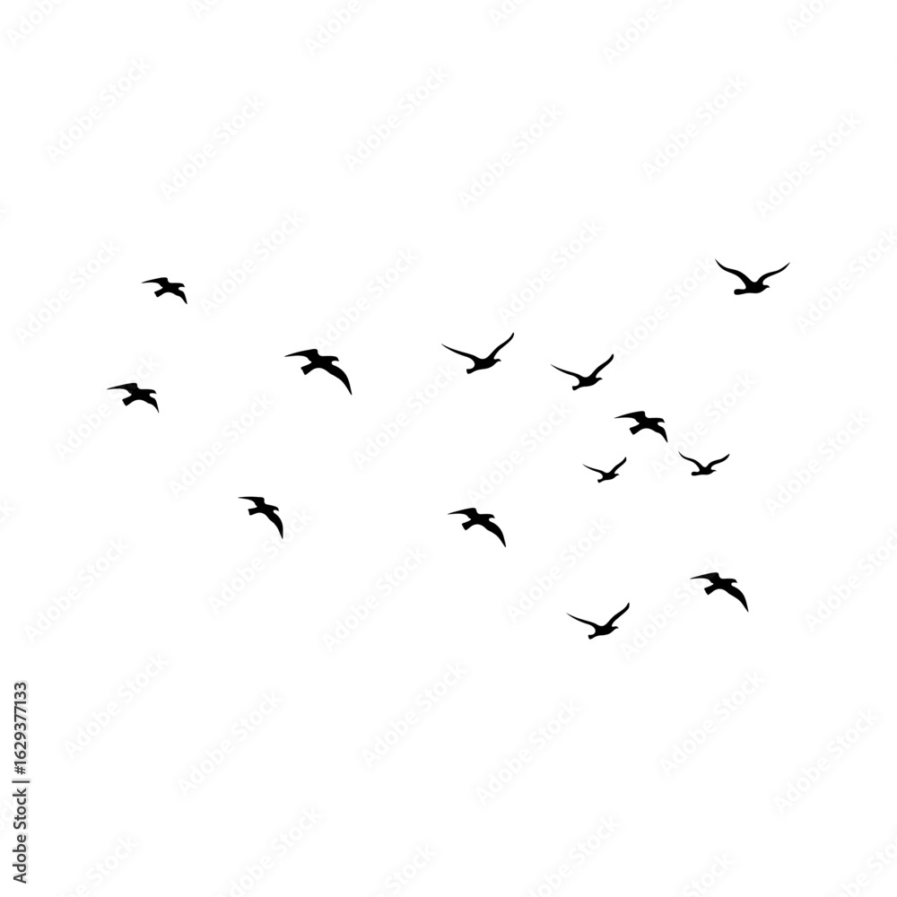 Obraz premium Vector solid black icon for Flying bird