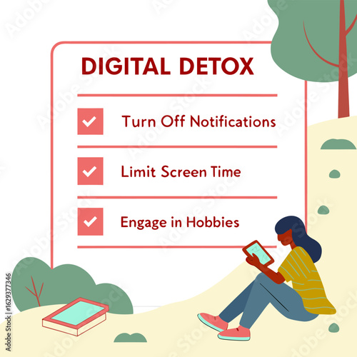 Embrace a digital detox turn off notifications limit screen time and engage in offline hobbies for a healthier lifestyle