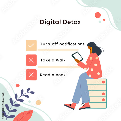 Digital detox a guide to disconnecting from technology and reconnecting with yourself through mindful activities and reduced screen time