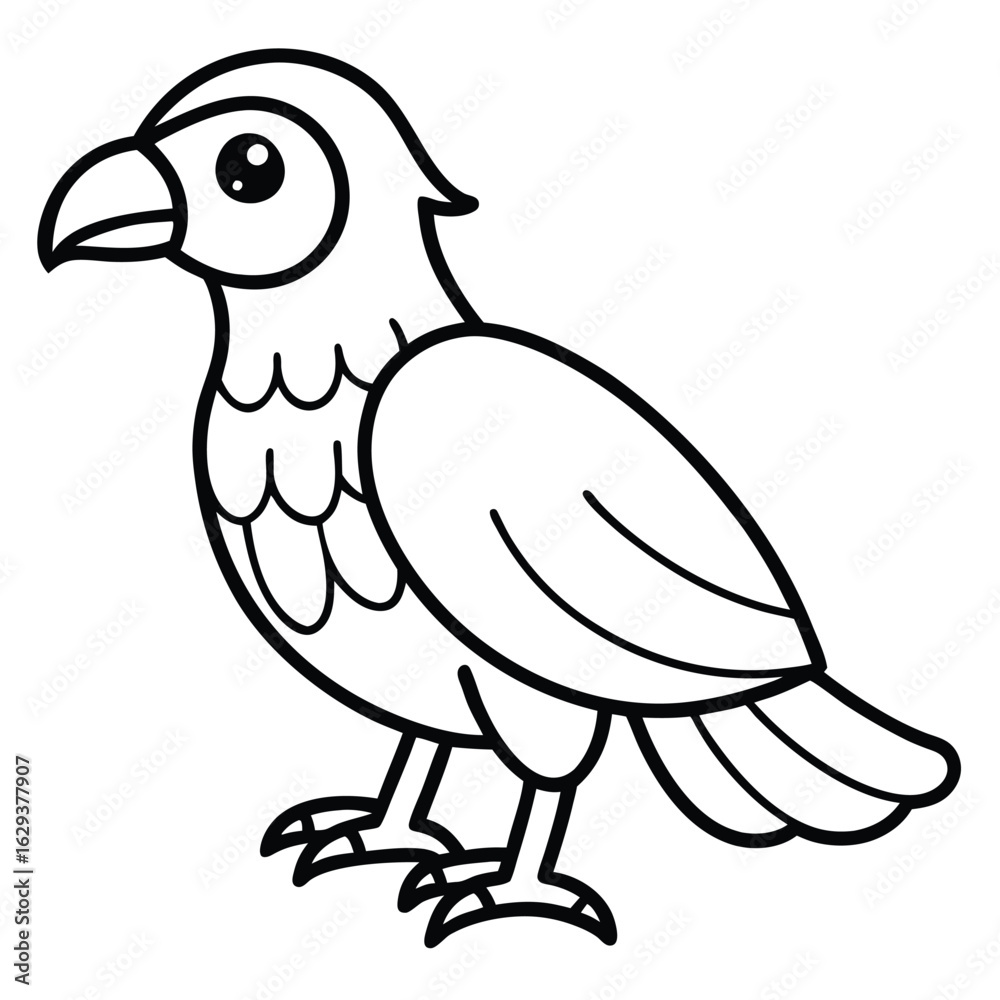 Obraz premium Eagle illustration isolated on white background in black and white