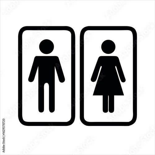 Male and Female washroom Icons