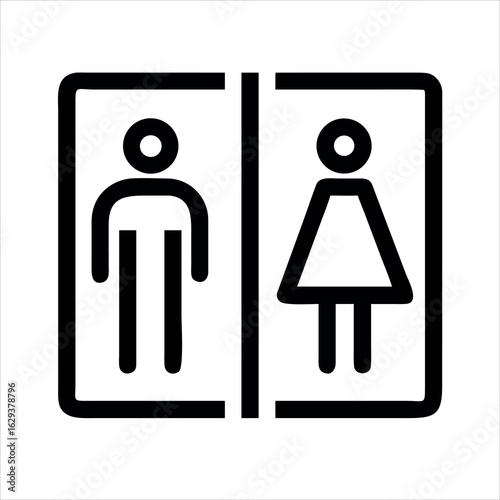 Male and Female washroom Icons