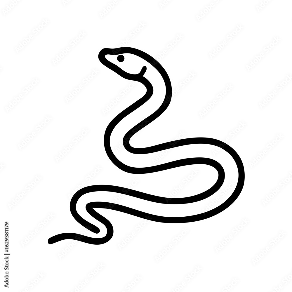 Obraz premium black and white snake