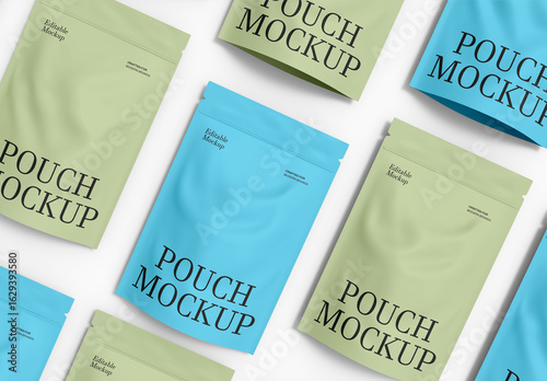 Pouch Mockup Packaging Flatlay