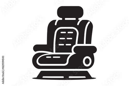 Car seat isolated on white background