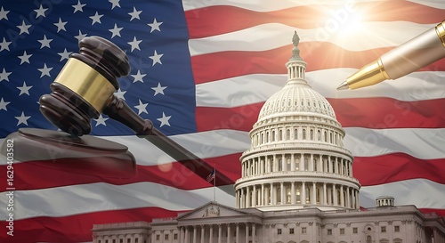 Wallpaper Mural American Government and Justice Concepts Displayed with Symbolic Imagery Torontodigital.ca