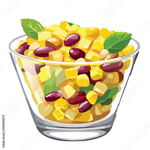 spiced sweet Corn kidney Bean Mint Salad