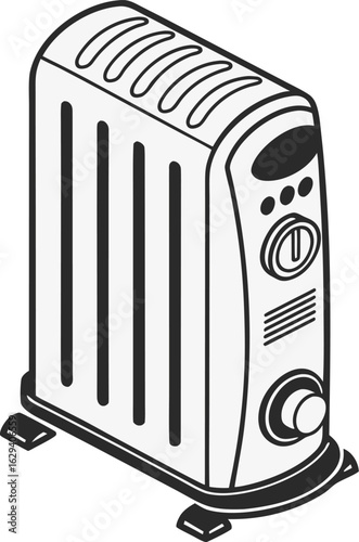 Flat Heater Symbol