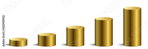 Golden circle podium stage platform pedestal vector for awards, product showcases, and achievements. Ideal for illustrating victory, success, and top-tier presentatio