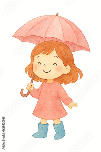 little girl with umbrella