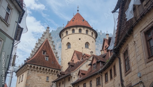 Medieval Charm: A Swiss Street Scene
