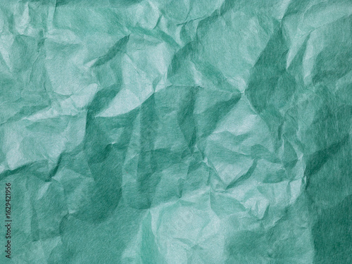 皺をつけた和紙　ターコイズブルー	
