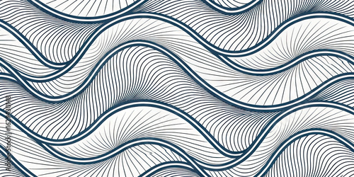 Elegant abstract wave pattern with flowing lines and dynamic curves, perfect for modern design.