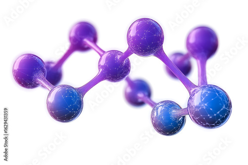 Molecular Marvel: An artistic depiction of molecular structure showcasing interconnected spheres in a vibrant and captivating design. 
