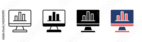 Data Analytics icon sheet multiple style collection