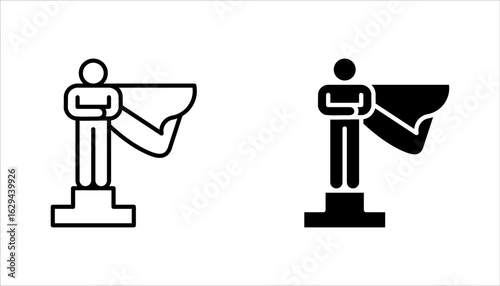 role model icon set, vector illustration on white background
