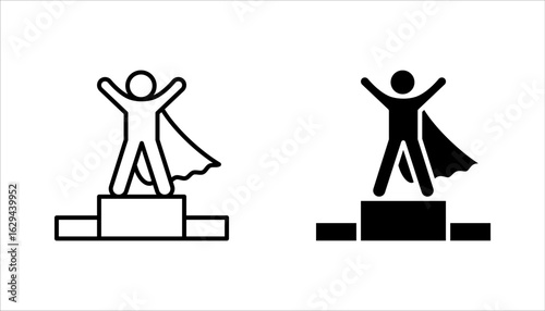 role model icon set, vector illustration on white background