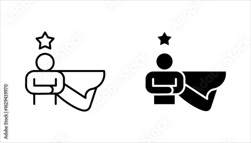 role model icon set, vector illustration on white background